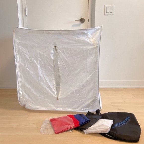 Large 76x76cm White Cube Shooting Tent Diffuse Soft Light Box with 4 Color - Picture 1 of 10